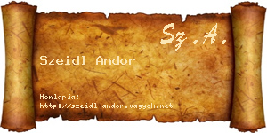 Szeidl Andor névjegykártya
